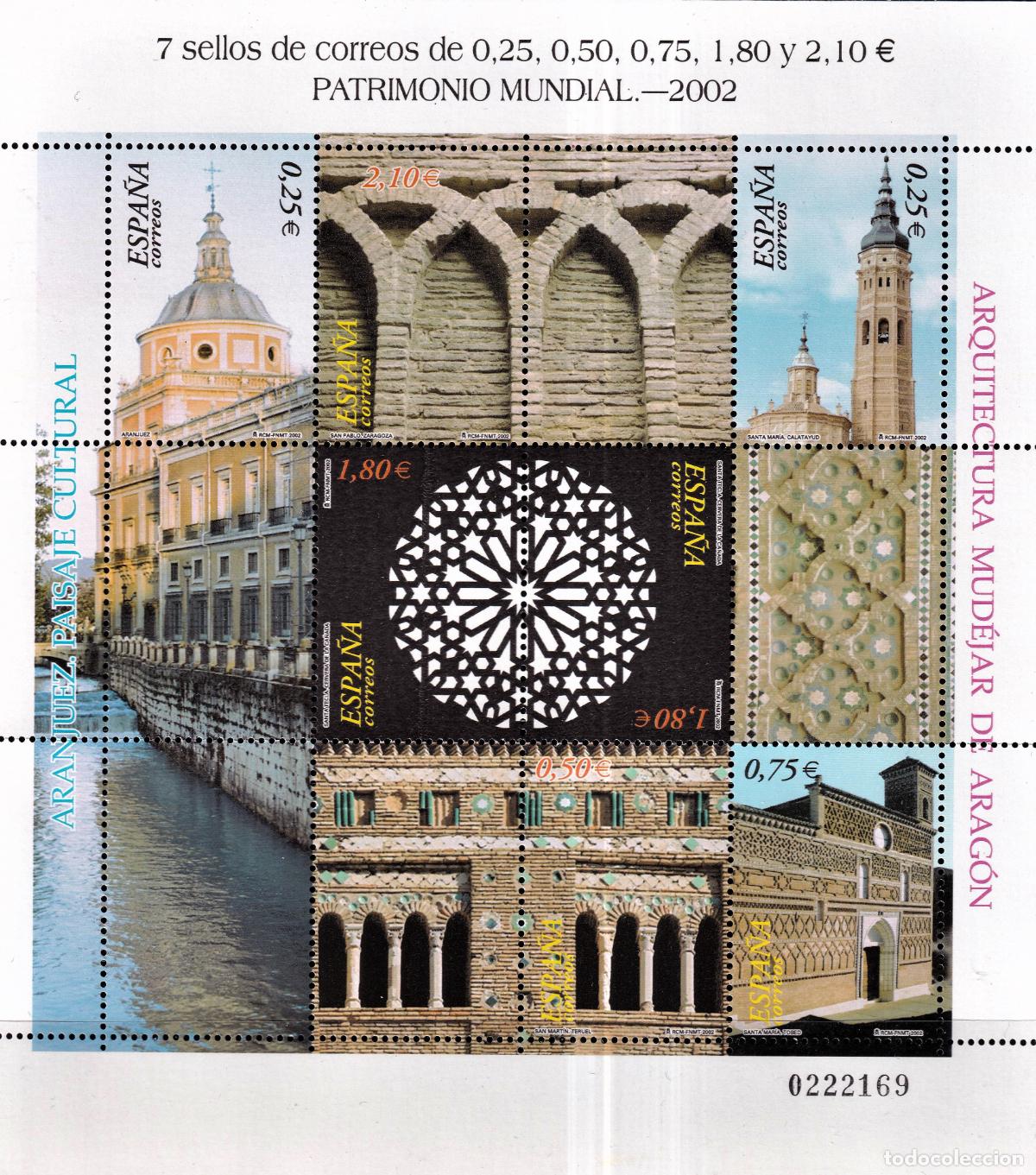 Stamps: Oferta sellos en euros a&ntilde;o 2002 edifil 3936/41 en nuevo con gran descuento sobre facial