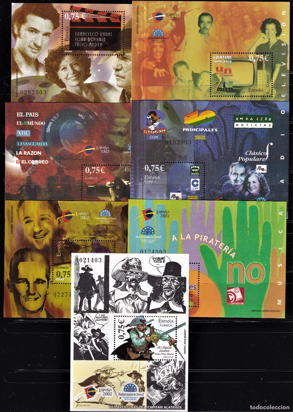 Stamps: Oferta sellos en euros a&ntilde;o 2002 edifil 3944/50 en nuevo con gran descuento sobre facial