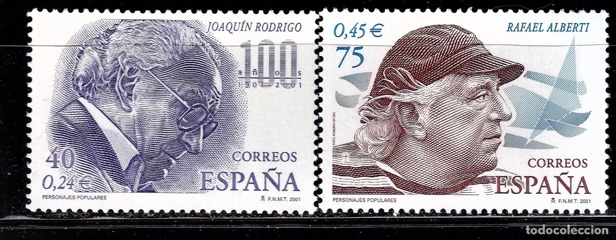 Stamps: Oferta sellos en euros a&ntilde;o 2001 edifil 3783/84 en nuevo con gran descuento sobre facial