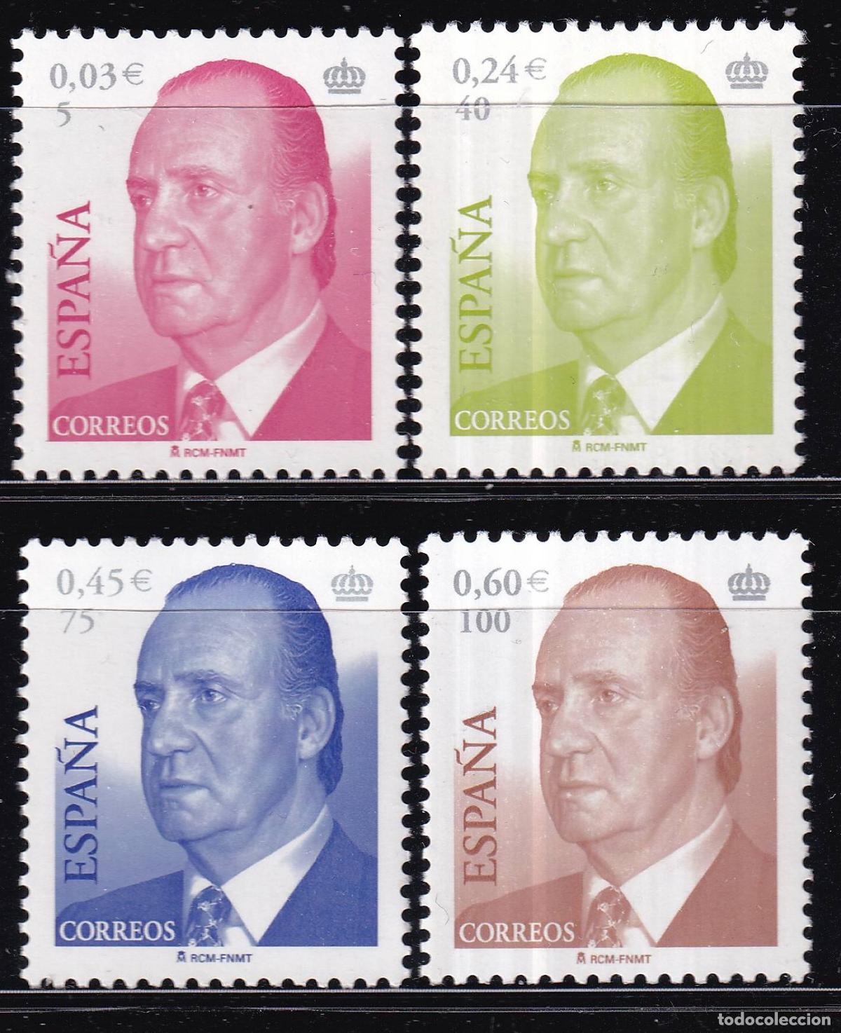 Stamps: Oferta sellos en euros a&ntilde;o 2001 edifil 3792/95 en nuevo con gran descuento sobre facial