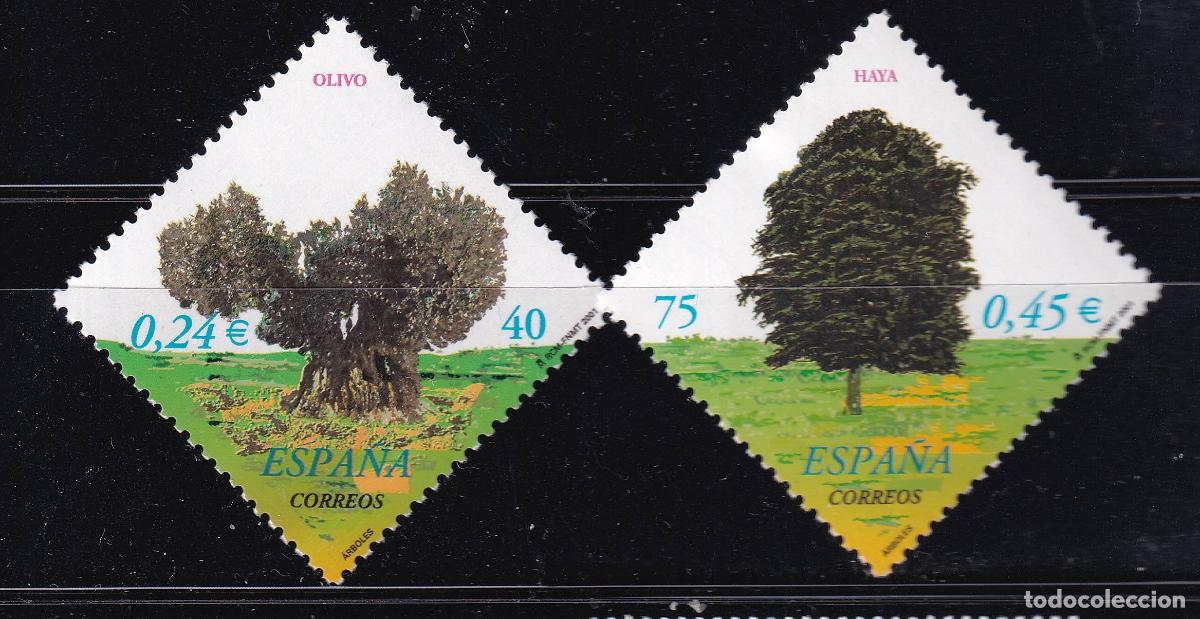 Stamps: Oferta sellos en euros a&ntilde;o 2001 edifil 3803/04 en nuevo con gran descuento sobre facial