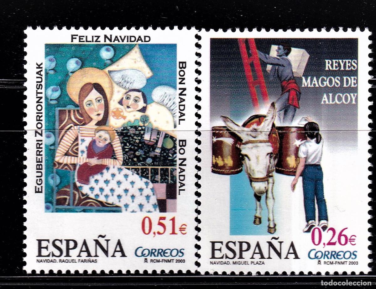 Stamps: Oferta sellos en euros a&ntilde;o 2003 edifil 4031/32 en nuevo con gran descuento sobre facial