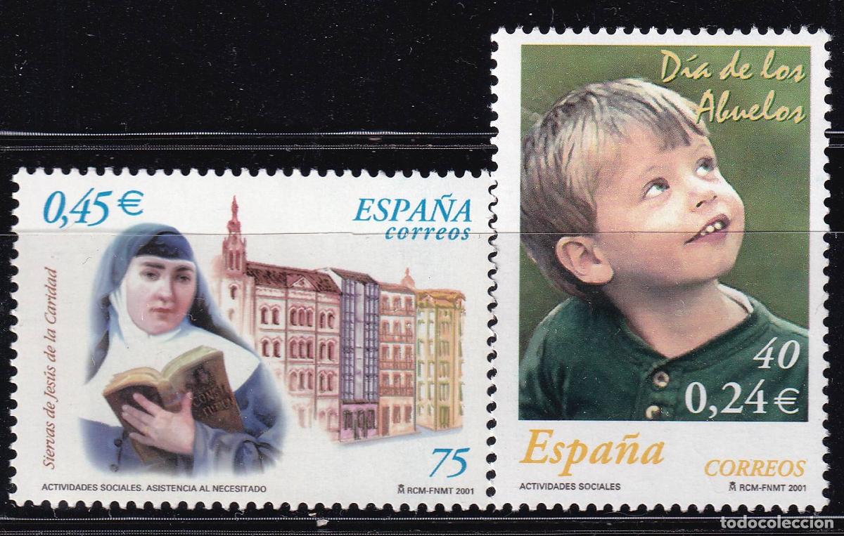 Stamps: Oferta sellos en euros a&ntilde;o 2001 edifil 3811/12 en nuevo con gran descuento sobre facial