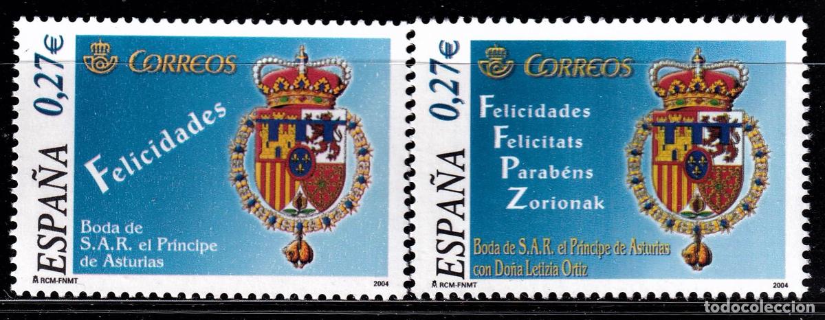 Stamps: Oferta sellos en euros a&ntilde;o 2004 edifil 4083/84 en nuevo con gran descuento sobre facial
