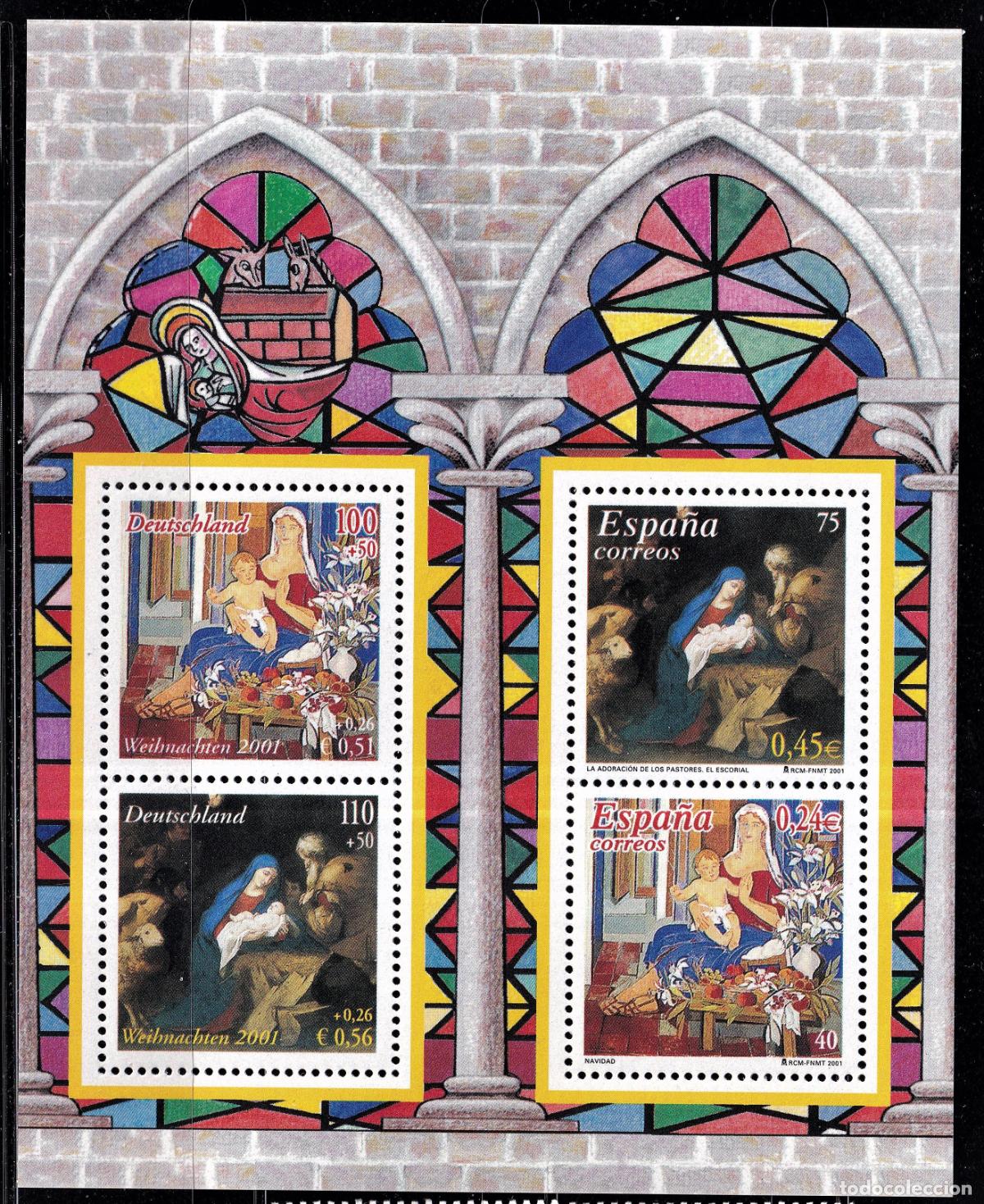 Stamps: Oferta sellos en euros a&ntilde;o 2001 edifil 3835/37 en nuevo con gran descuento sobre facial