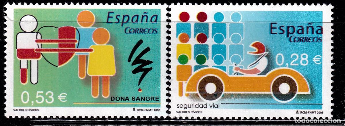 Stamps: Oferta sellos en euros a&ntilde;o 2005 edifil 4150/51 en nuevo con gran descuento sobre facial