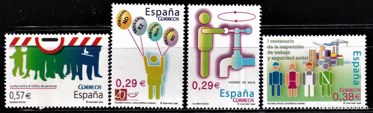 Stamps: Oferta sellos en euros a&ntilde;o 2006 edifil 4225/28 en nuevo con gran descuento sobre facial
