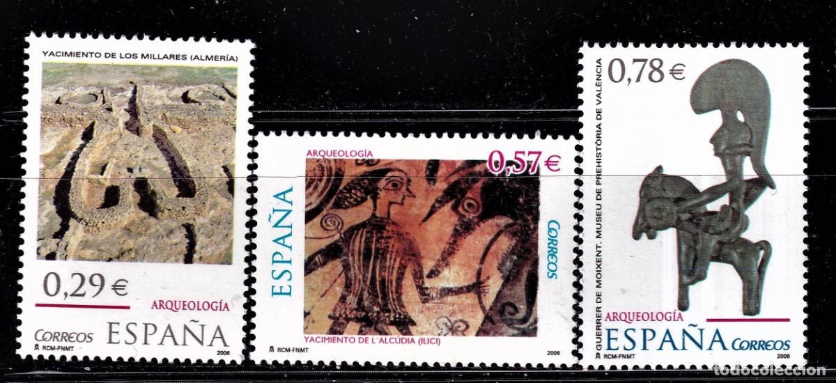 Stamps: Oferta sellos en euros a&ntilde;o 2006 edifil 4250/52 en nuevo con gran descuento sobre facial