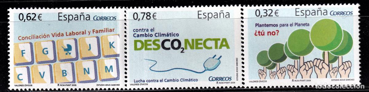 Briefmarken: Oferta sellos en euros a&ntilde;o 2009 edifil 4472/74 en nuevo con gran descuento sobre facial