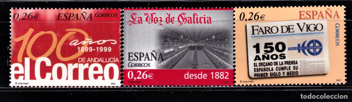 Briefmarken: Oferta sellos en euros a&ntilde;o 2003 edifil 4027/29 en nuevo con gran descuento sobre facial
