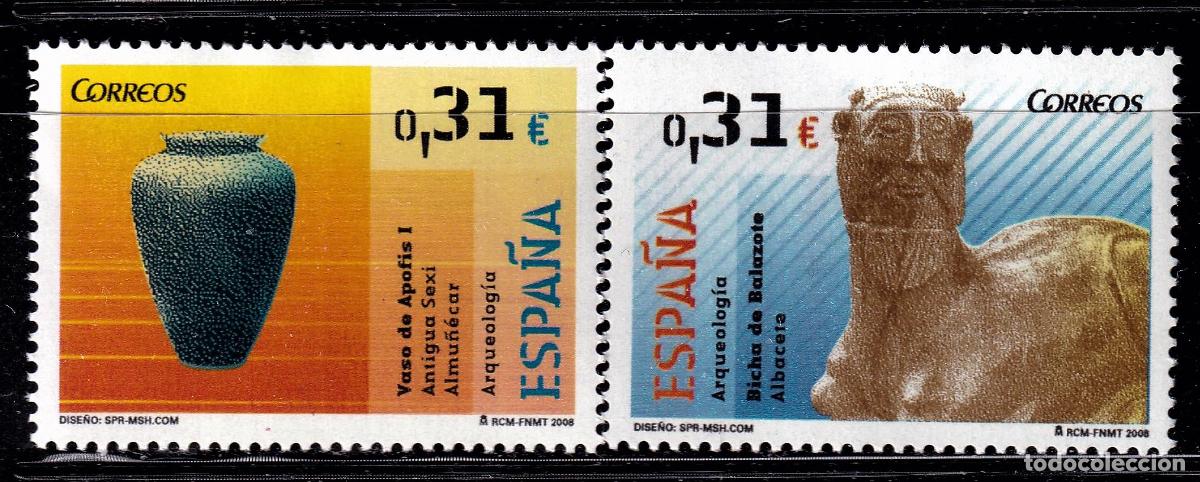 Stamps: Oferta sellos en euros a&ntilde;o 2008 edifil 4395/96 en nuevo con gran descuento sobre facial