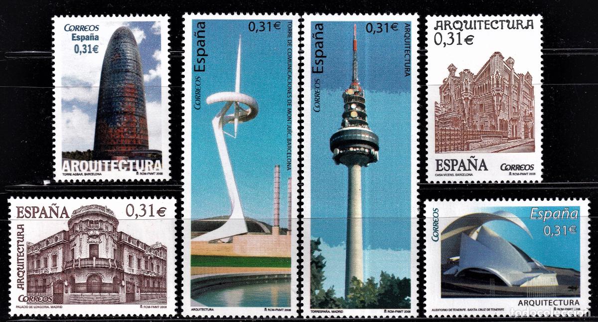 Stamps: Oferta sellos en euros a&ntilde;o 2008 edifil 4402/07 en nuevo con gran descuento sobre facial