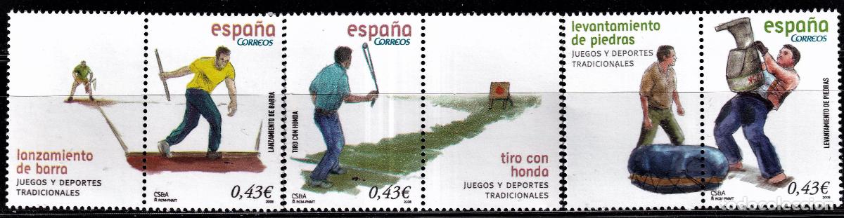 Stamps: Oferta sellos en euros a&ntilde;o 2008 edifil 4414/16 en nuevo con gran descuento sobre facial