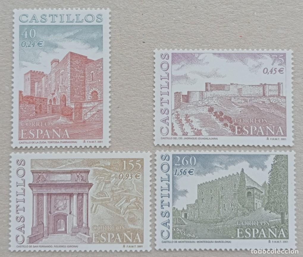 Sellos: 2001. ESPA&Ntilde;A. 3785 / 3788. Castillos. Serie completa. Nuevo.
