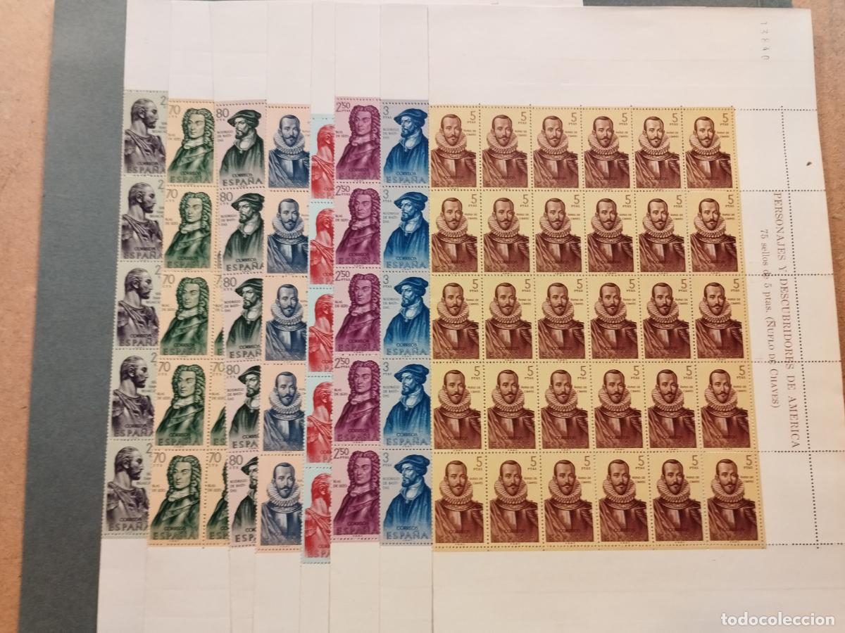 Selos: FAC ESPA&Ntilde;A EDIFIL 1374/81. 50 SERIES EN BLOQUE. FORJADORES 1961. NUEVAS