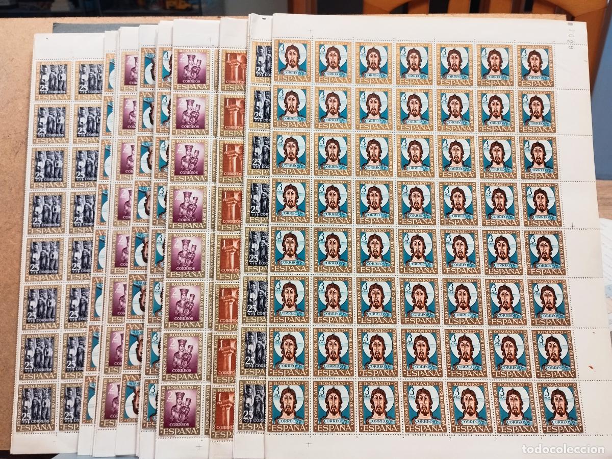 Selos: FAC ESPA&Ntilde;A. EDIFIL 1365/68. 800 SERIES EN PLIEGOS. CONSEJO DE EUROPA. ARTE ROMANICO. NUEVAS