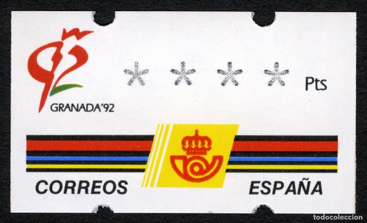 Sellos: RAR&Iacute;SIMO TESTDRUCK * * * * (1994) &middot; ATM KL&Uuml;SSENDORF-PROSETECNISA &middot; EXP. FILAT&Eacute;LICA GRANADA'92 #A0043