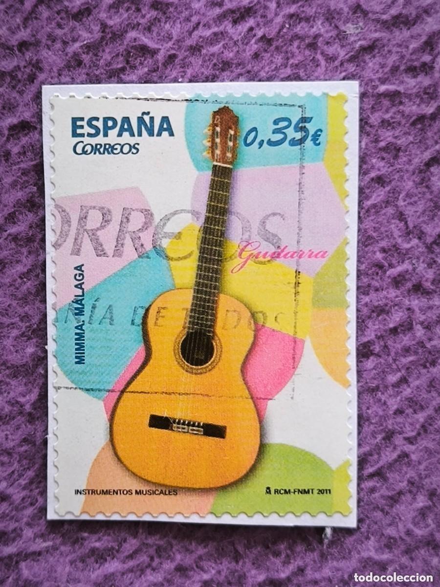 Stamps: Sello Espa&ntilde;a Correos 0,35&euro; &ndash; Guitarra Espa&ntilde;ola, Serie Instrumentos Musicales- MIMMA M&aacute;laga, RCM-FNMT