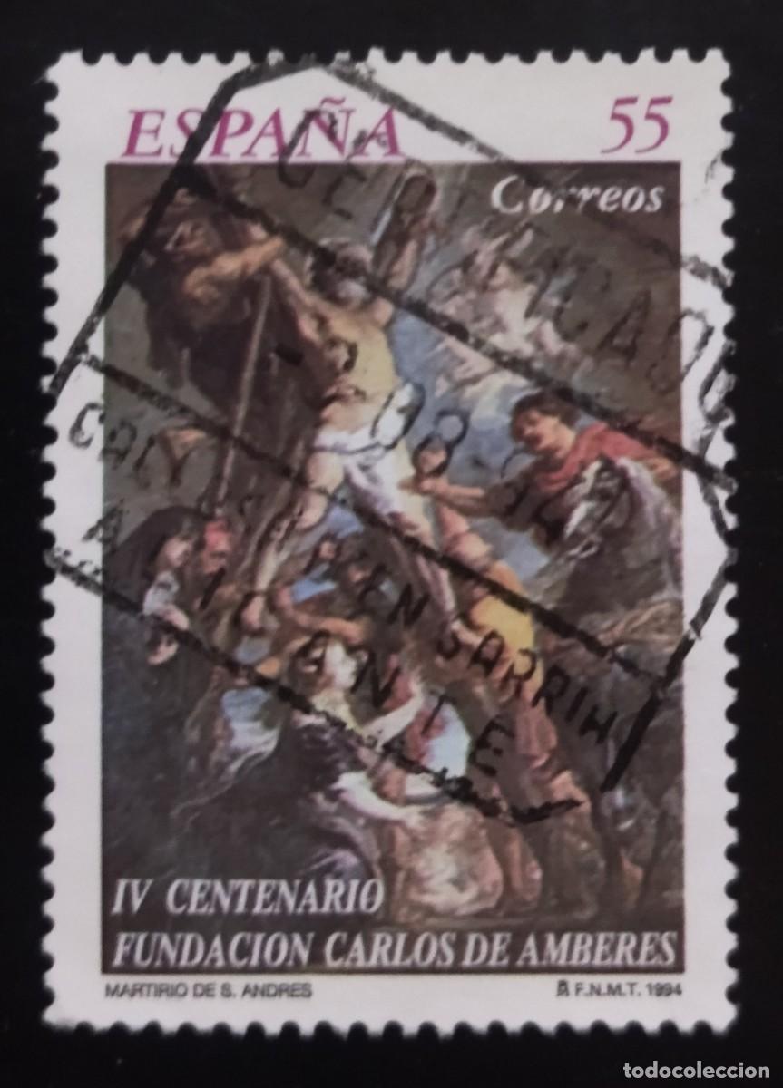 Sellos: ESPA&Ntilde;A 1994 IV Centenario de la Fundaci&oacute;n Carlos de Amberes. FECHADOR ALICANTE. Edifil 3298. USADO.