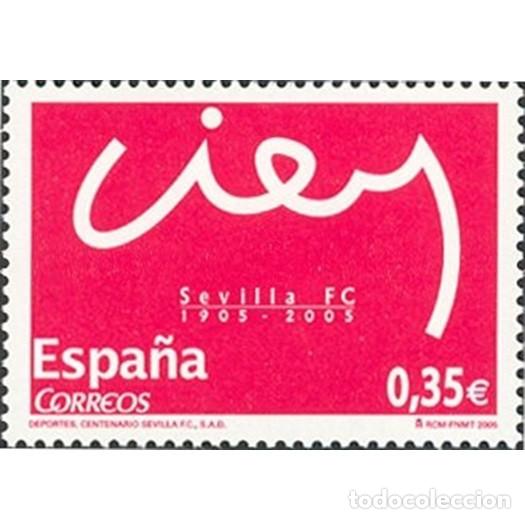 Sellos: Edifil 4156 MNH SIN FIJASELLOS sello Espa&ntilde;a 2005 Centenario Sevila FC FUTBOL CLUB