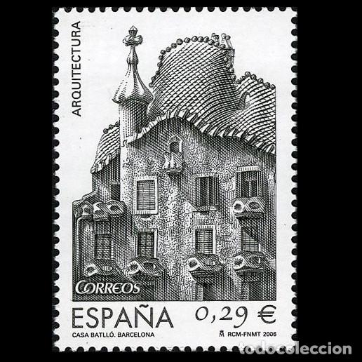 Sellos: Edifil 4243 MNH SIN FIJASELLOS sello de Espa&ntilde;a 2006 Casa Batllo Barcelona