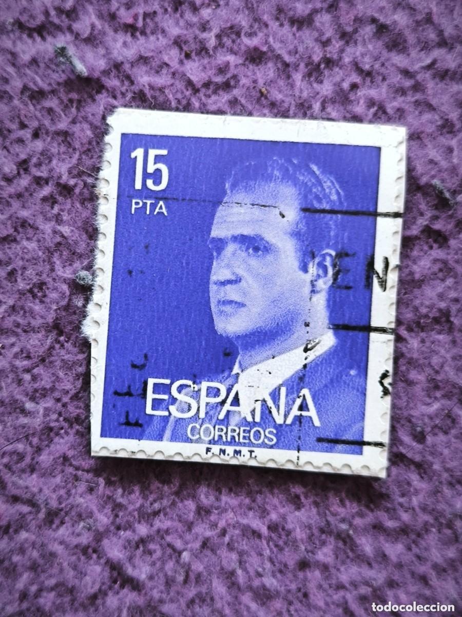 Briefmarken: Sello Espa&ntilde;a 15 Pesetas Rey Juan Carlos I Filatelia Cl&aacute;sica Correos