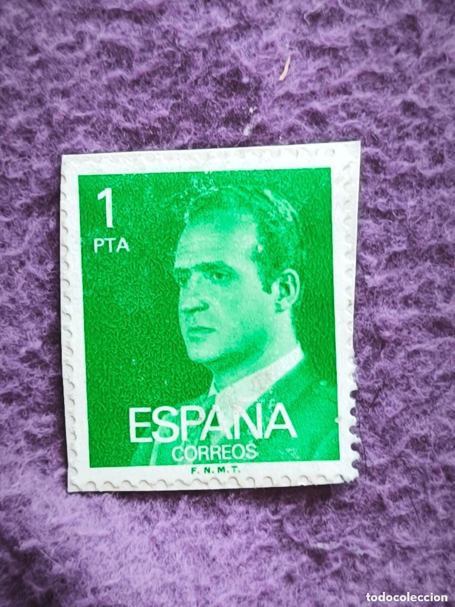 Sellos: Sello Espa&ntilde;a 1 Peseta Rey Juan Carlos I Cl&aacute;sico Filatelia Coleccionismo