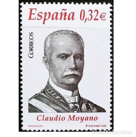 Sellos: Edifil 4498 MNH SIN FIJASELLOS sello Personajes Claudio Moyano Espa&ntilde;a 2009