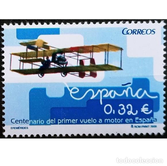 Sellos: Edifil 4503 MNH SIN FIJASELLOS sello Primer vuelo a motor Espa&ntilde;a 2009