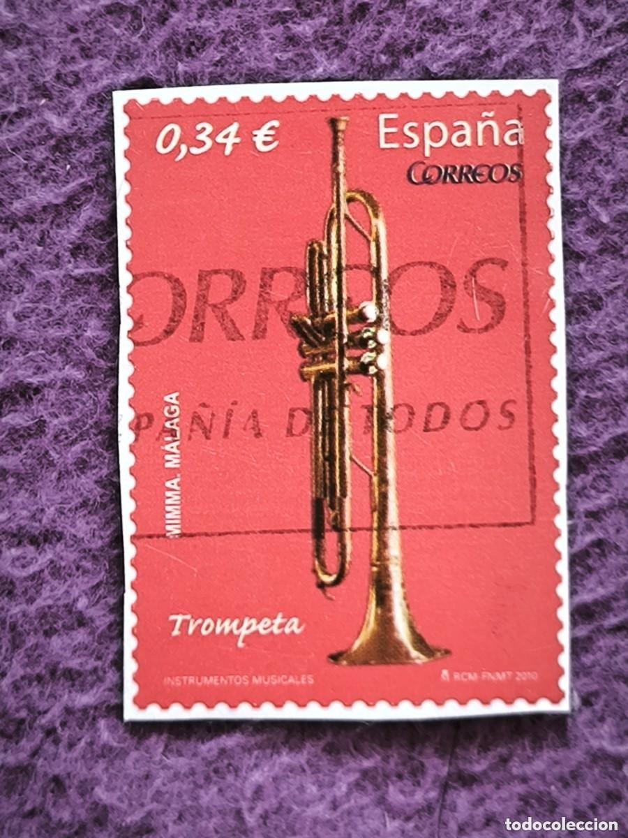 Sellos: Sello Espa&ntilde;a 0,34&euro; Trompeta Instrumentos Musicales 2010 Filatelia Coleccionismo