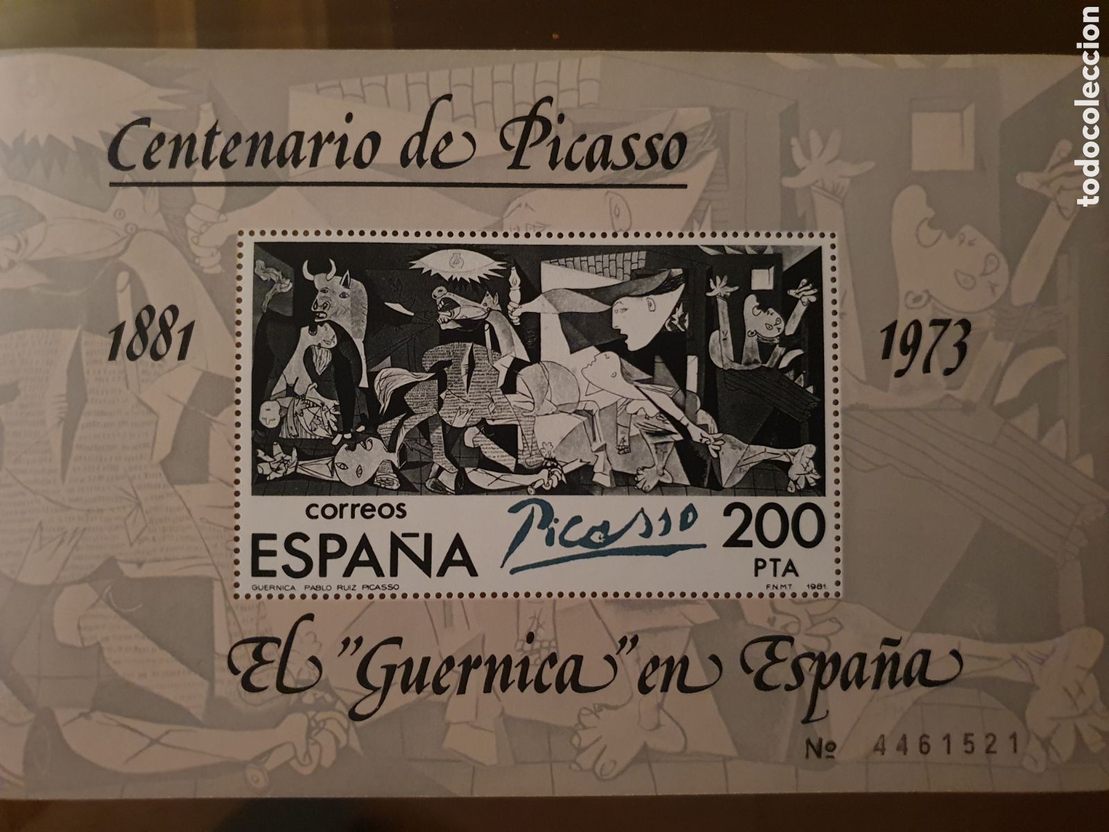 Sellos: GUERNICA DE PICASSO. 200 PESETAS