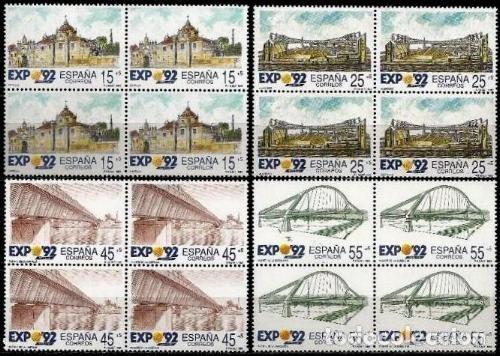 Sellos: ESPA&Ntilde;A 1991/94 COMPLETOS EN BLOQUE DE 4