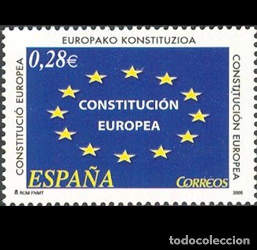 Sellos: Edifil 4141 MNH SIN FIJASELLOS sello Espa&ntilde;a 2005 Constitucion Europea