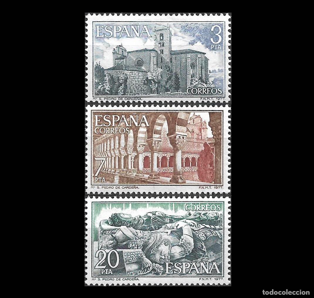 Sellos: Espa&ntilde;a 1977 | Monasterio de San Pedro de Carde&ntilde;a | Ed 2443/5 - Yv 2088/90 - Mi 2335/7 MNH **