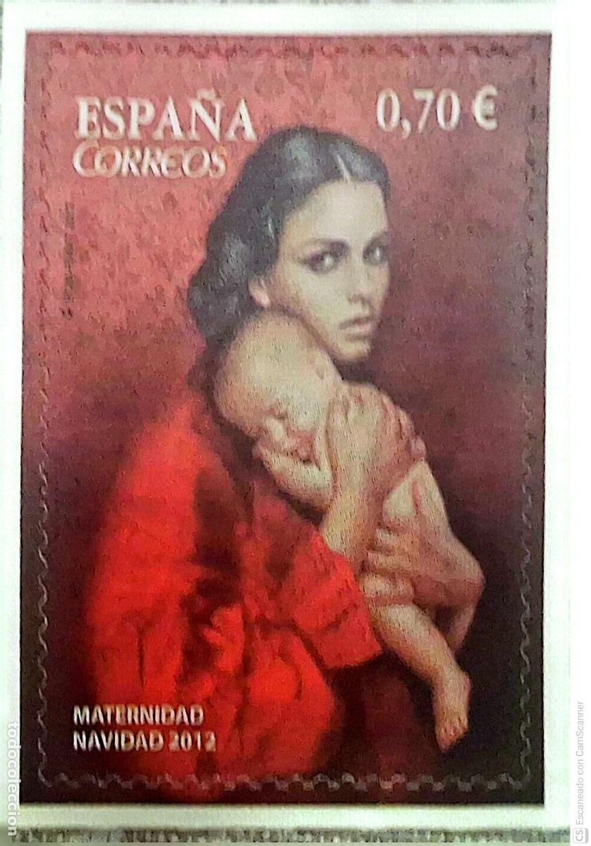 Sellos: Espa&ntilde;a. 4756 Navidad: Maternidad. 2012. Sellos nuevos y numeraci&oacute;n Edifil.