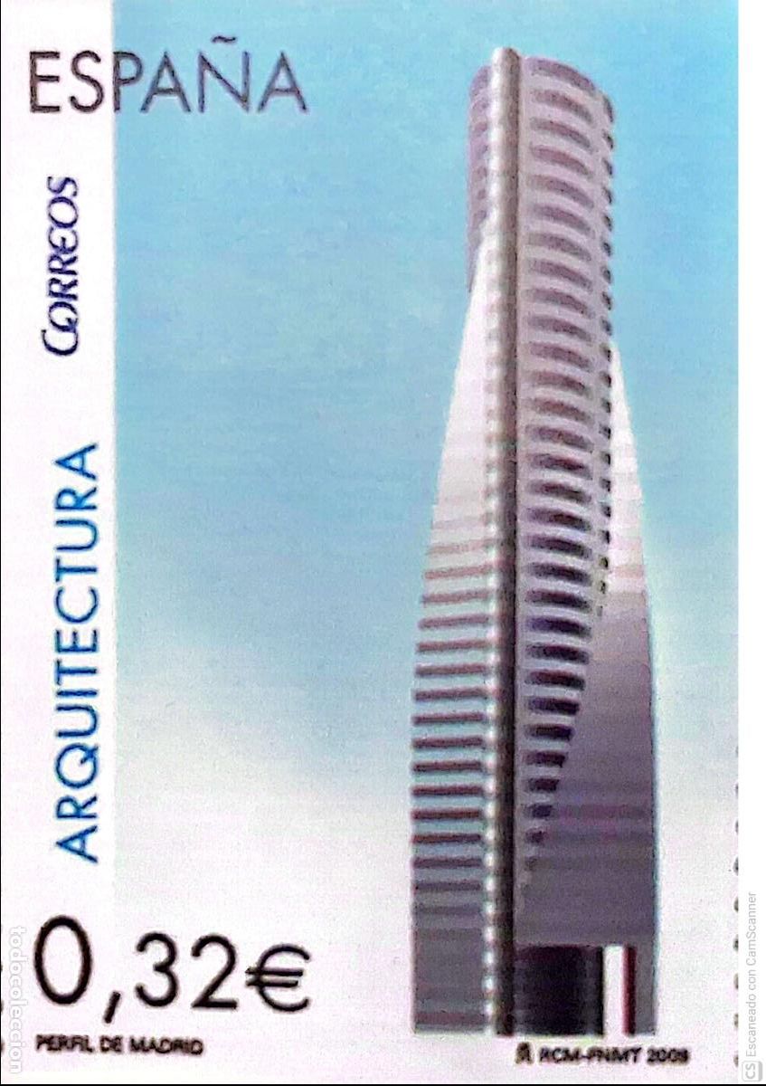 Sellos: Espa&ntilde;a. SH4507C Arquitectura: Torre Emperador Paseo Castellana (Madrid), con 224 m. de altura. 2009