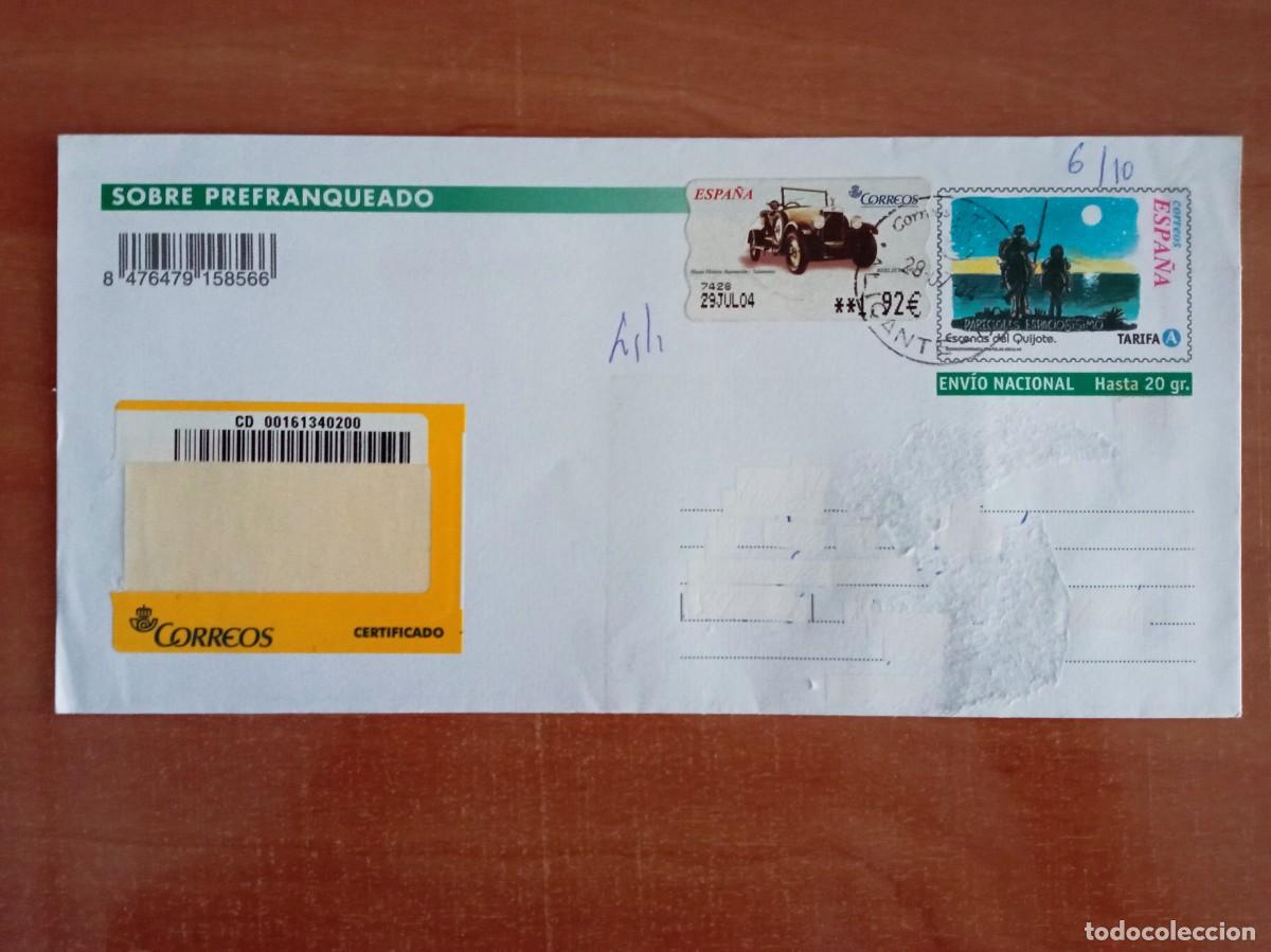Sellos: SOBRE PREFRANQUEADO ESPA&Ntilde;A USADO Y MATASELLADO