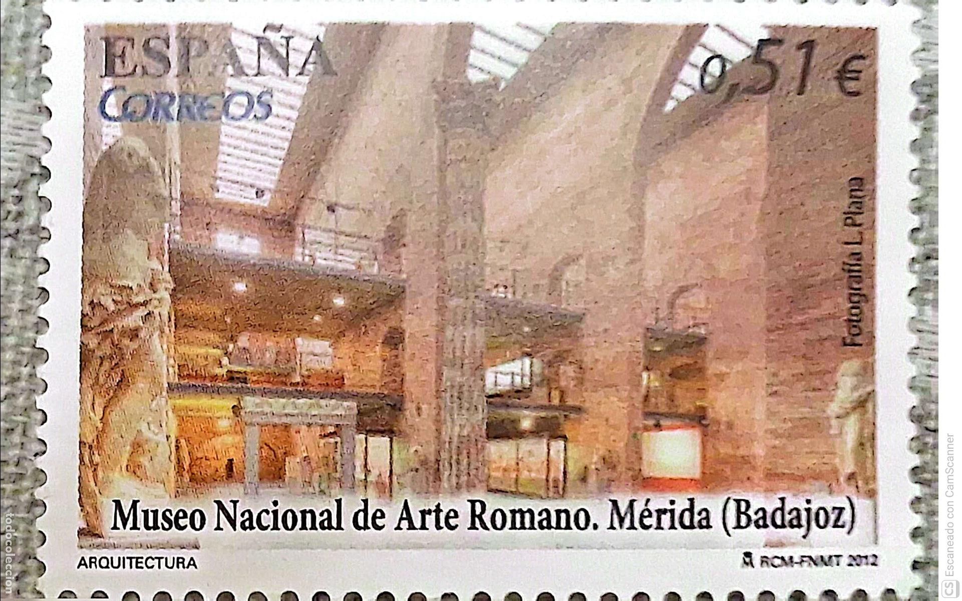 Sellos: Espa&ntilde;a. 4750 Arquitectura: Museo Nacional de Arte Romano de M&eacute;rida (Badajoz). 2012. Sellos nuevos