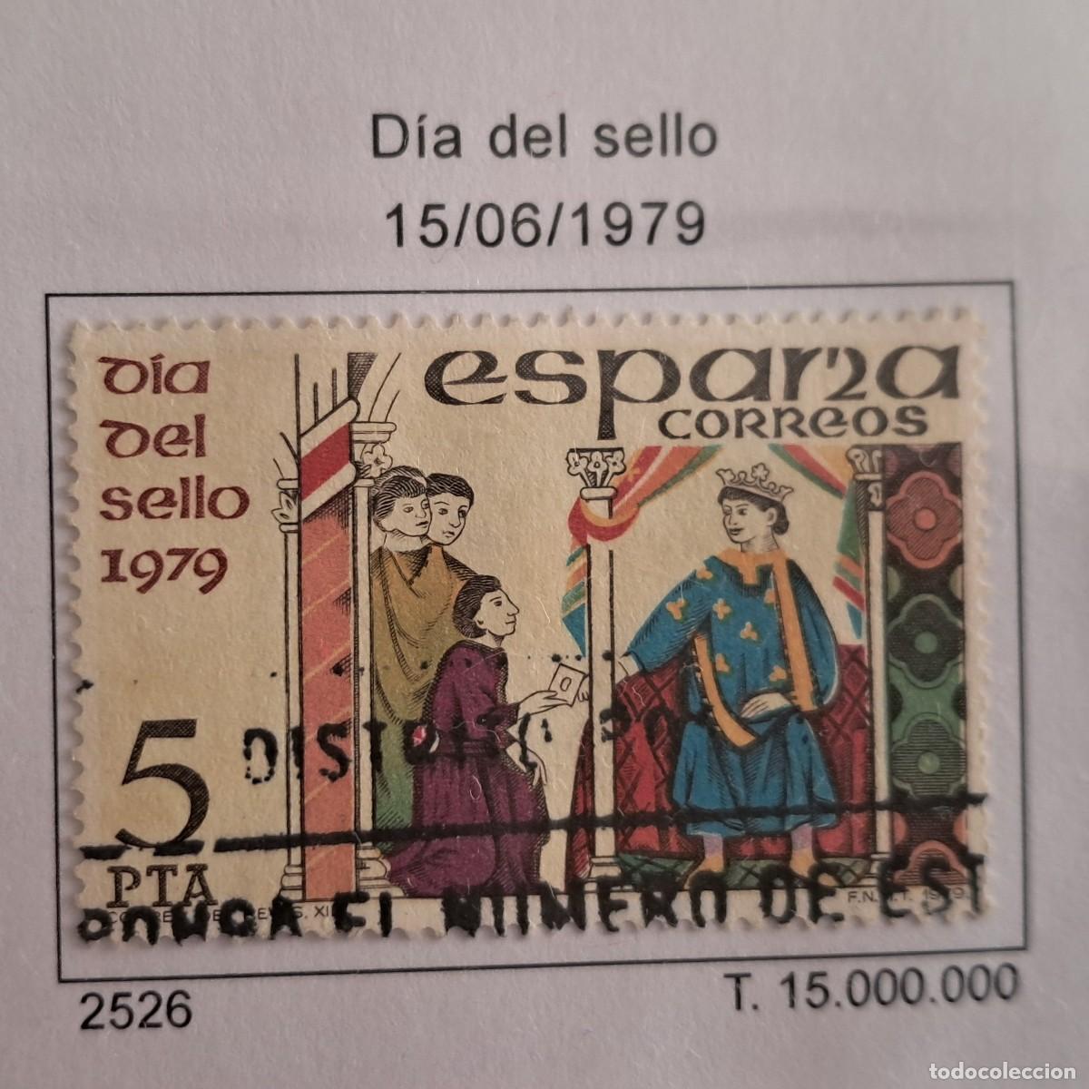 Sellos: sello de Espa&ntilde;a usado, d&iacute;a del sello, edifil 2526. a&ntilde;o 1979.