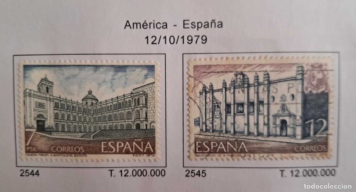 Sellos: serie completa sellos usados, Am&eacute;rica -Espa&ntilde;a, edifil 2544-2545, a&ntilde;o 1979.