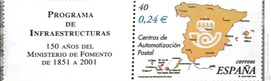 Sellos: Espa&ntilde;a. SH 3855A Programa de infraestructuras: Centros de Automatizaci&oacute;n Postal. 2001. Sellos nuev