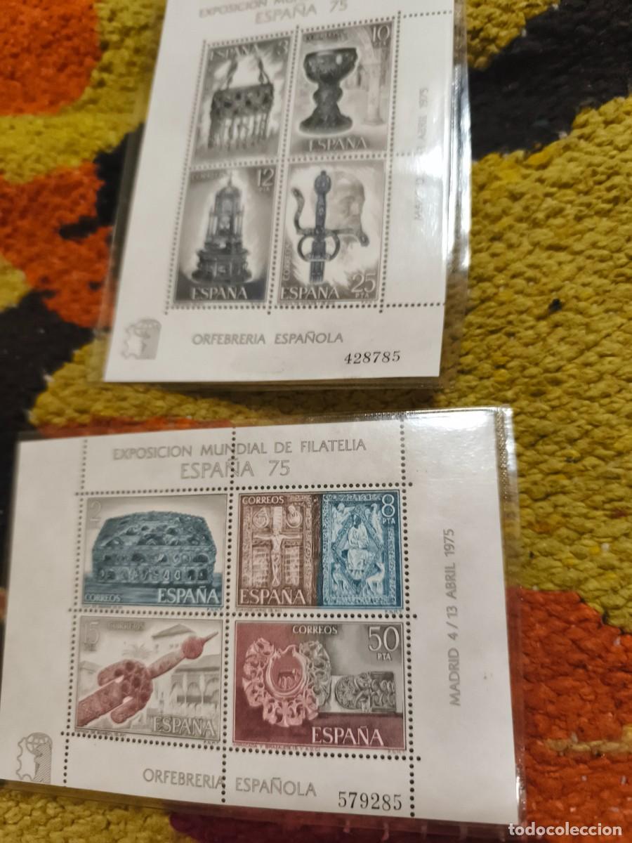 Stamps: Hojas bloque de orfebrer&iacute;a espa&ntilde;olas 1975