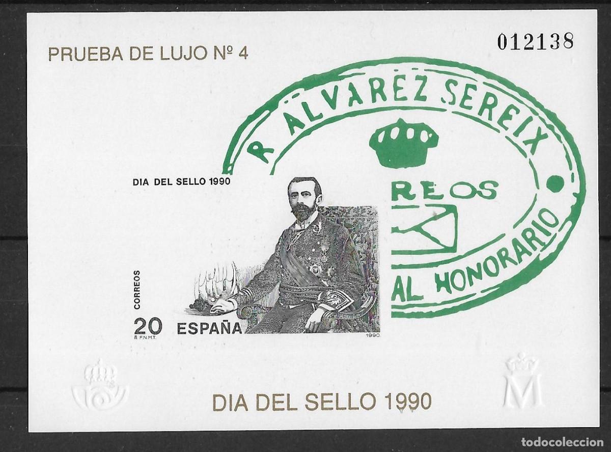 Sellos: Prueba de Lujo 4. Dia del sello 1990. Sereix