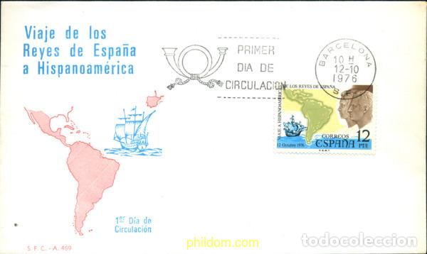 Sellos: 282293 MNH ESPA&Ntilde;A 1976 PRIMER VIAJE AL CONTINENTE AMERICANO DE SS.MM. DON JUAN CARLOS I Y DE DO&Ntilde;A