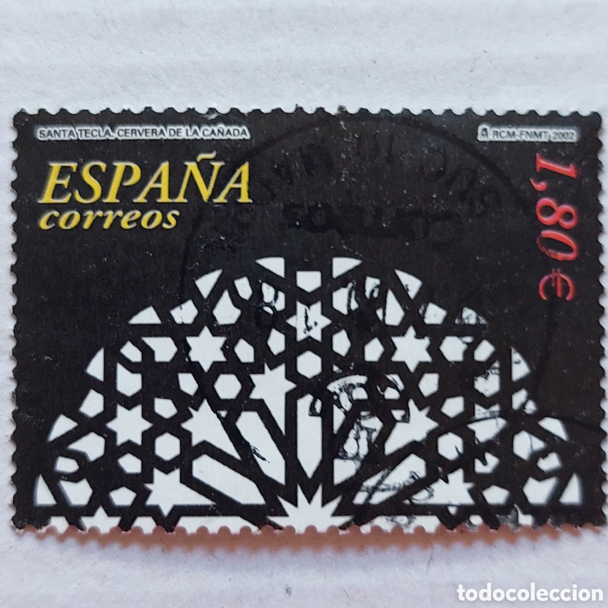 Sellos: 2002 Espa&ntilde;a Usado Iglesia Santa Tecla Cervera de la Ca&ntilde;ada Zaragoza