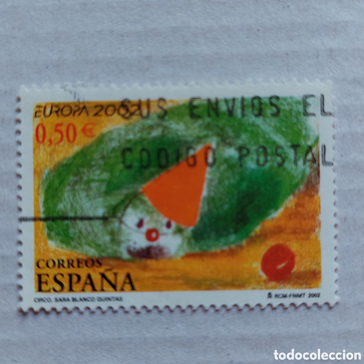 Sellos: 2002 Espa&ntilde;a Usado Europa CEPT circo Sara Blanco Quintas
