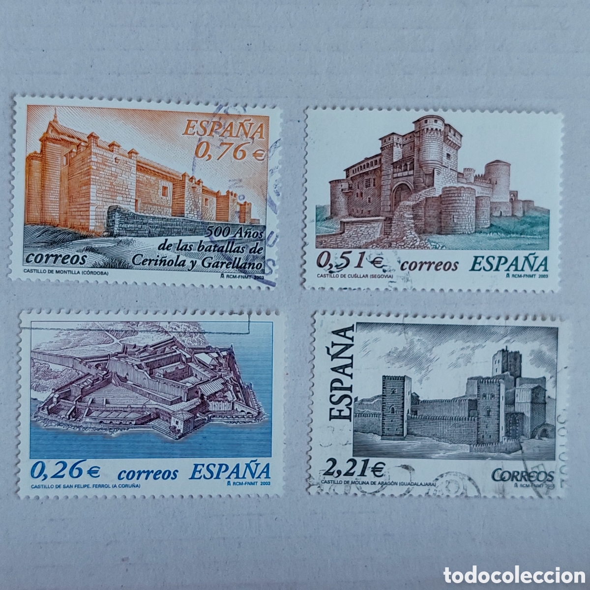 Sellos: 2003 Espa&ntilde;a Usado Castillo Montilla Cuellar San Felipe Molina de Arag&oacute;n