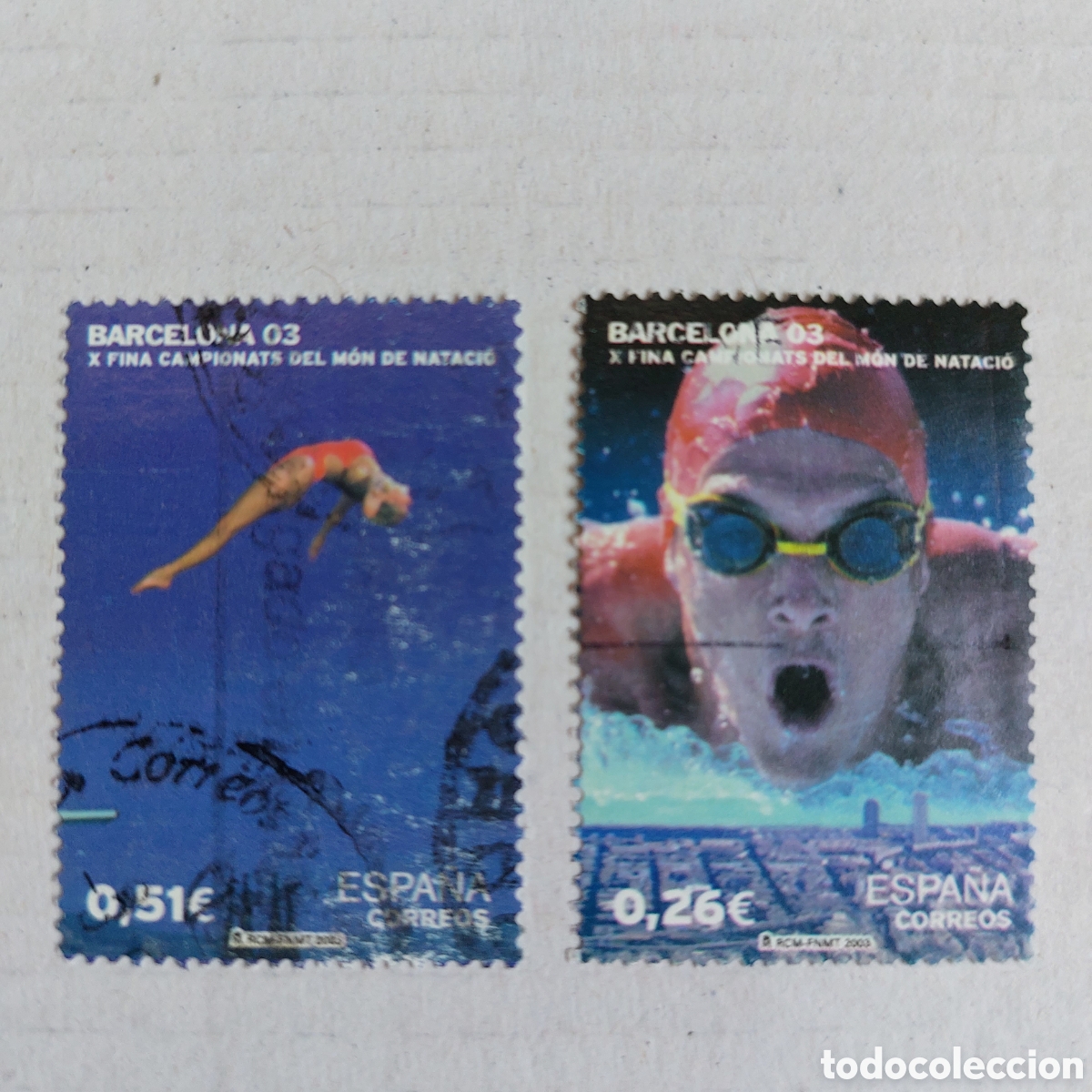 Sellos: 2003 Espa&ntilde;a Usado Barcelona 03 X FINA CAMPIONATS DEL M&Oacute;N DE NATACI&Oacute;