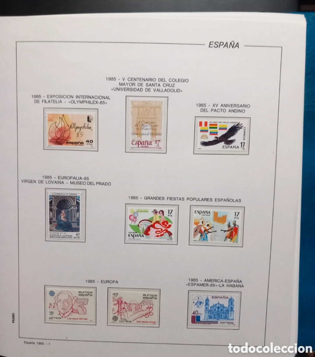 Sellos: &Aacute;lbum sellos Espa&ntilde;a 1985-89
