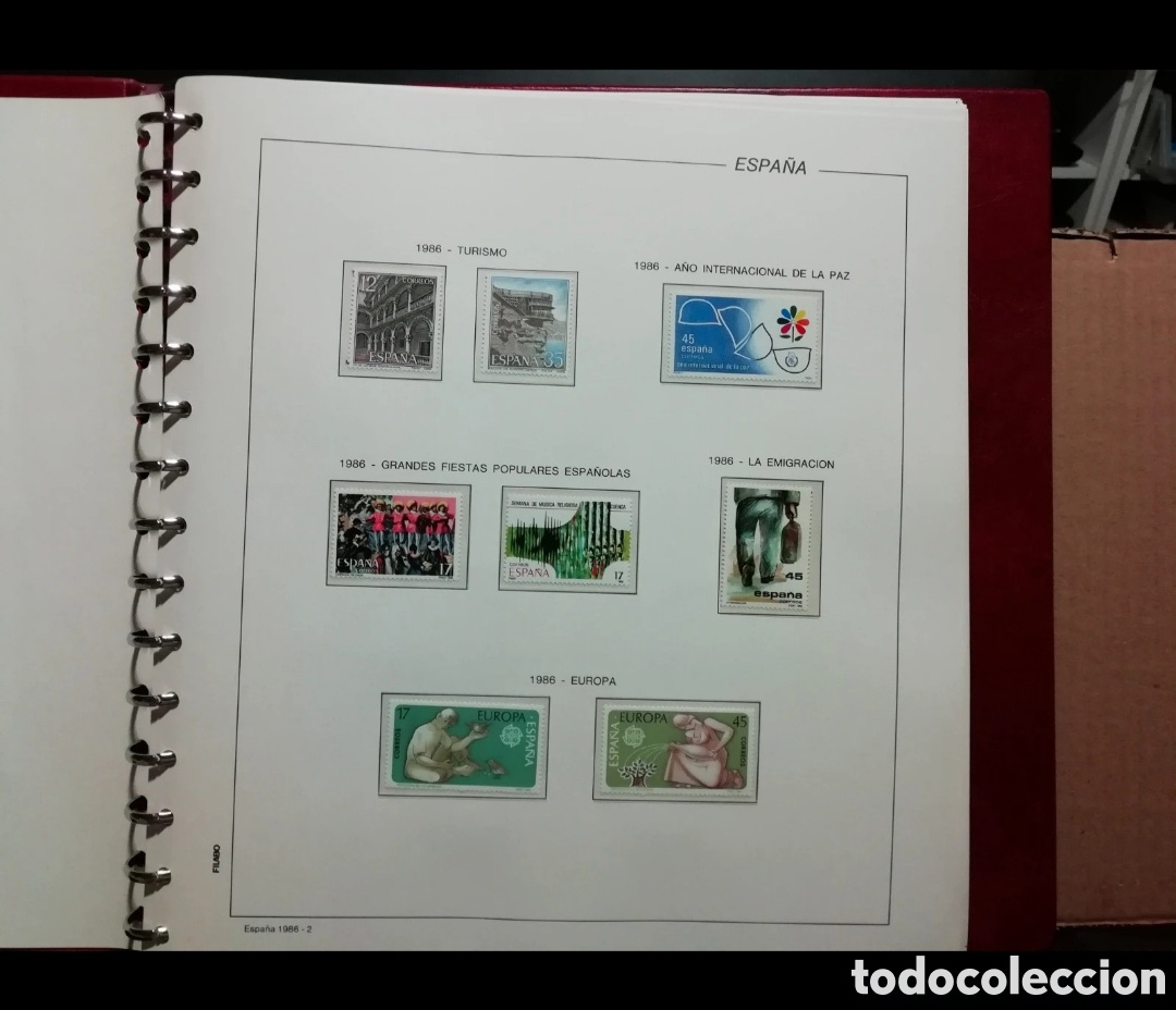 Sellos: &Aacute;lbum sellos Espa&ntilde;a 1986-1990.
